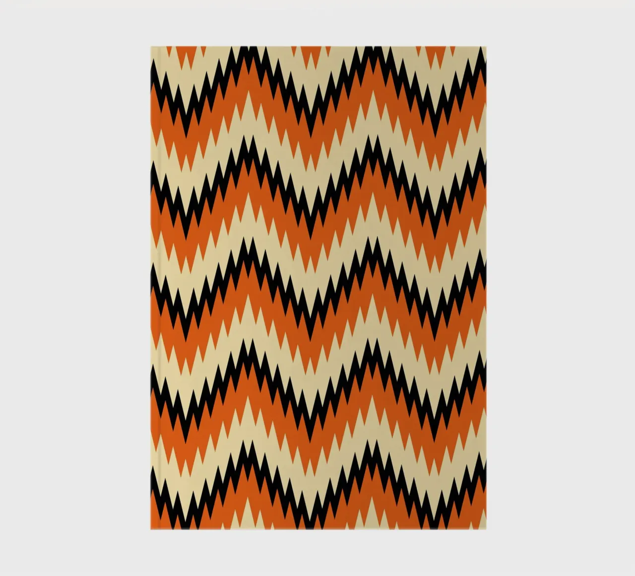 Zigzag Chevron Pattern - Modern Abstract Design Wall Art notebook by NorwesClub