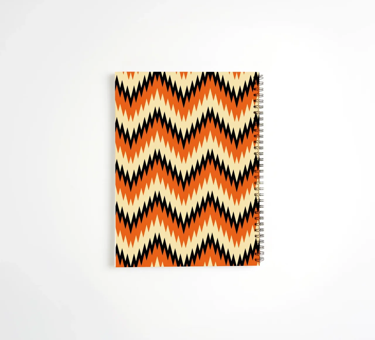 Zigzag Chevron Pattern - Modern Abstract Design Wall Art spiral notebook by NorwesClub