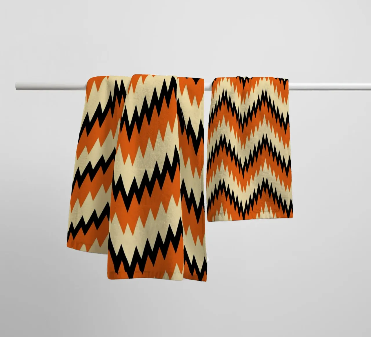 Zigzag Chevron Pattern - Arte murale moderna di design astratto asciugamano da bagno da NorwesClub
