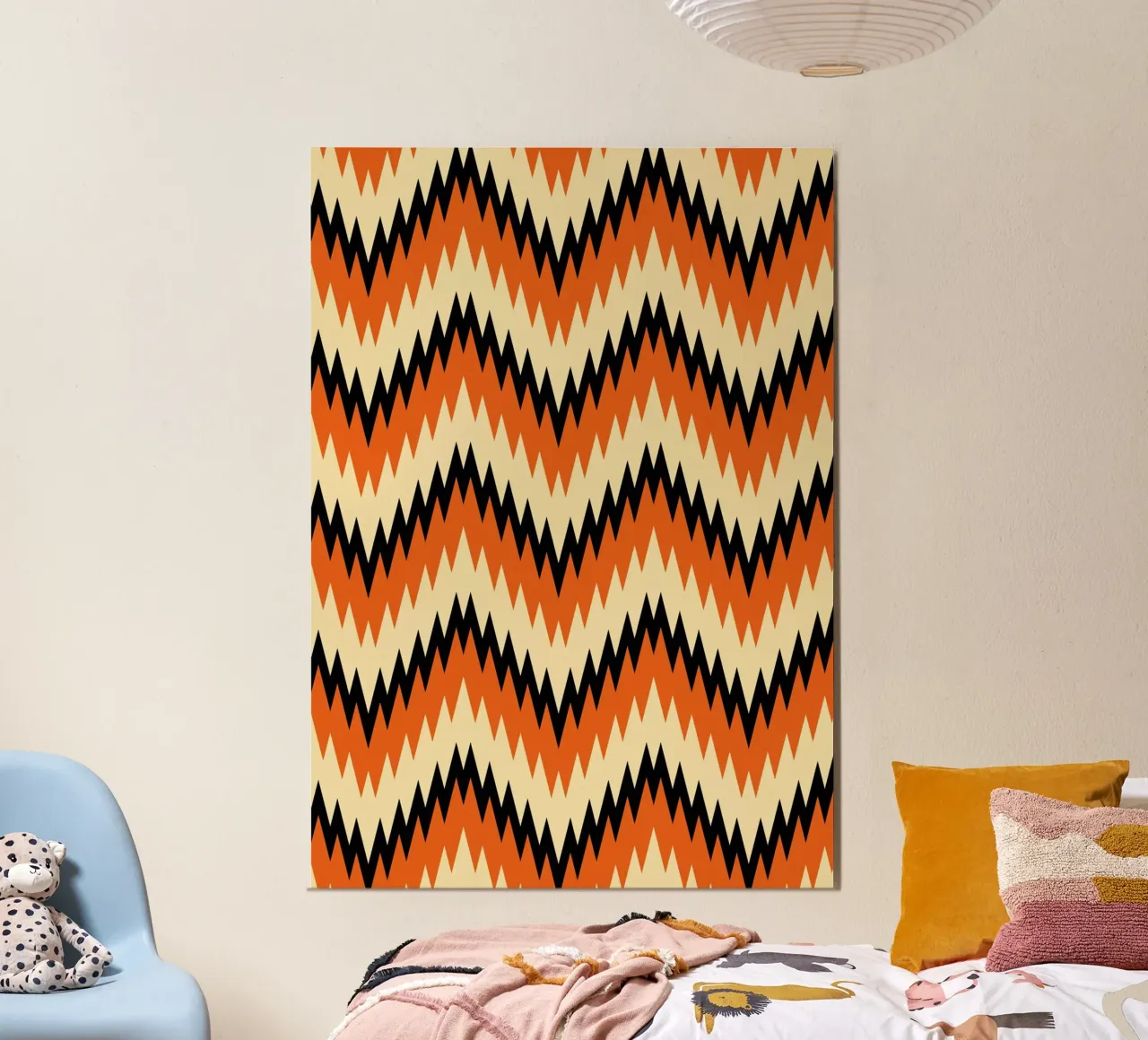 Zigzag Chevron Pattern - Modern Abstract Design Wall Art aluminio dibond de NorwesClub