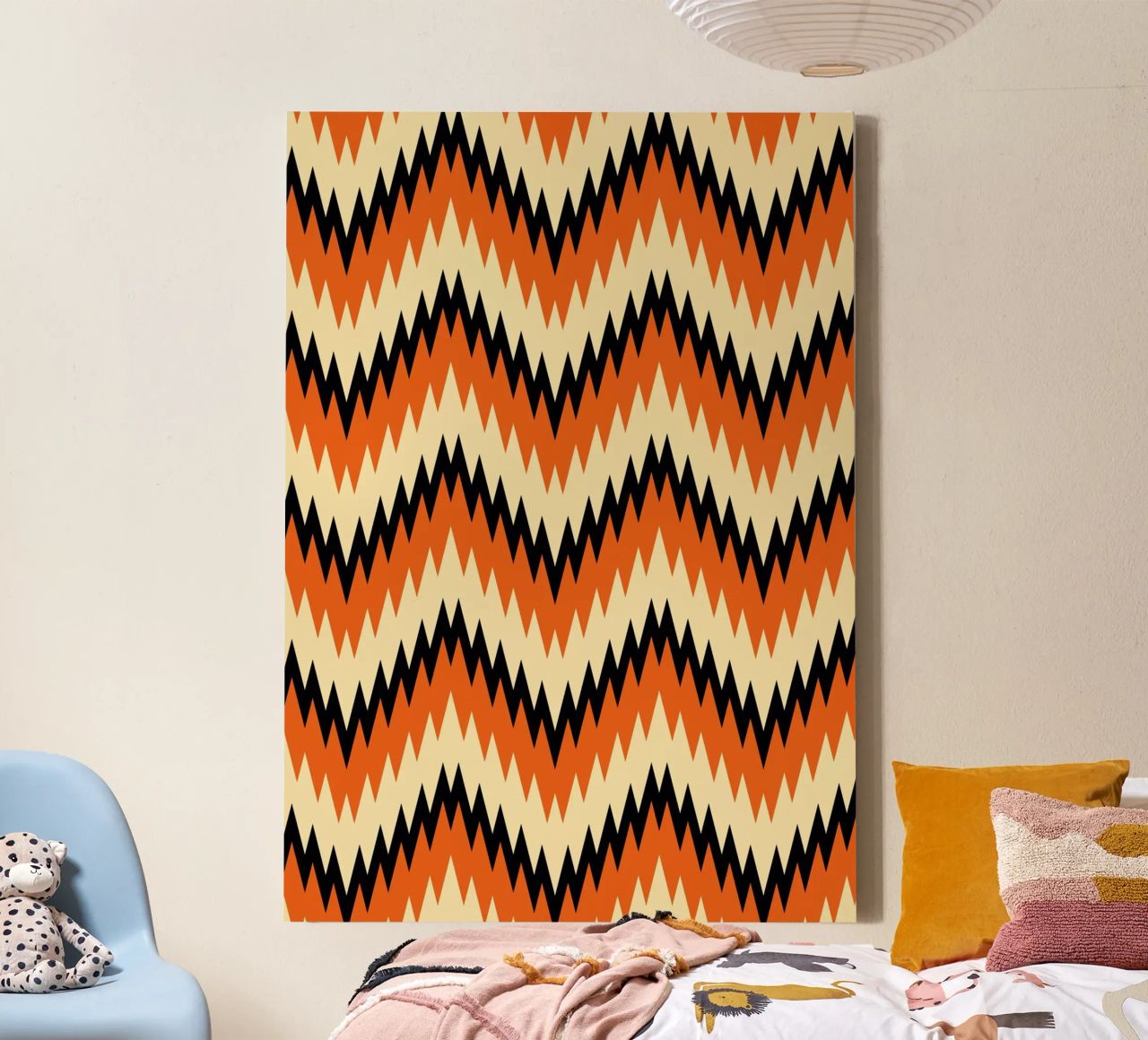 Zigzag Chevron Pattern - Modern Abstract Design Wall Art lienzo de NorwesClub