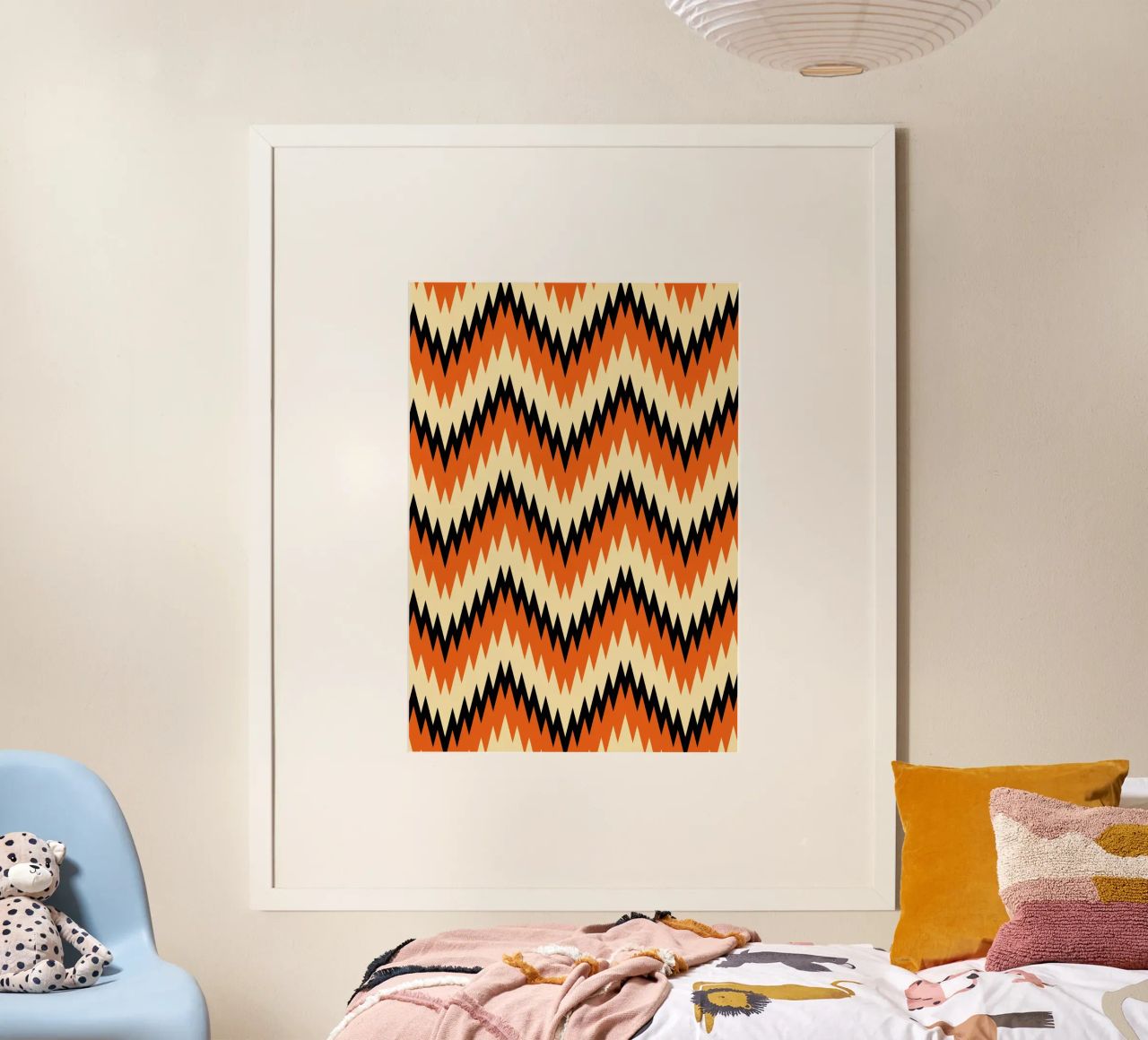 Zigzag Chevron Pattern - Modern Abstract Design Wall Art hahnemühle de NorwesClub