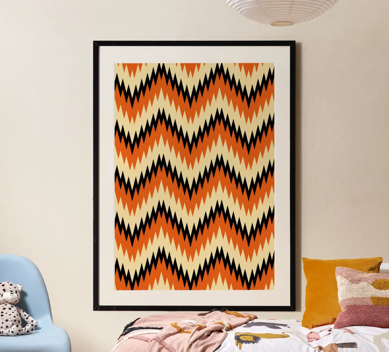 Zickzack Chevron-Muster - Modernes abstraktes Design Wandkunst Hahnemühle von NorwesClub