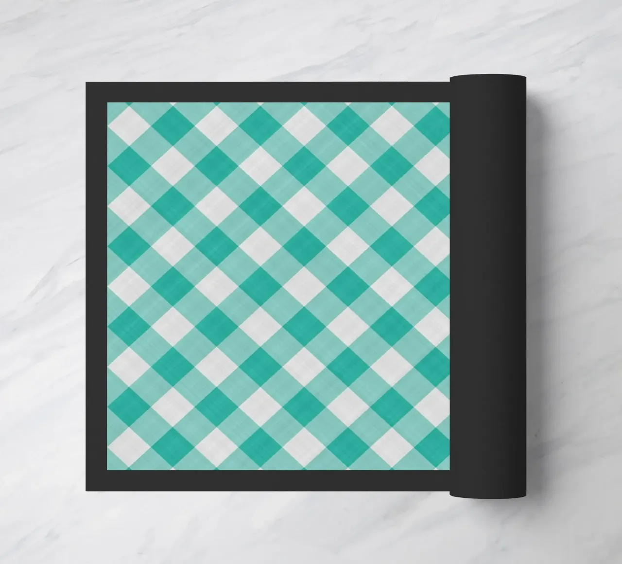 Gingham in acqua zerbino da Happy Littles
