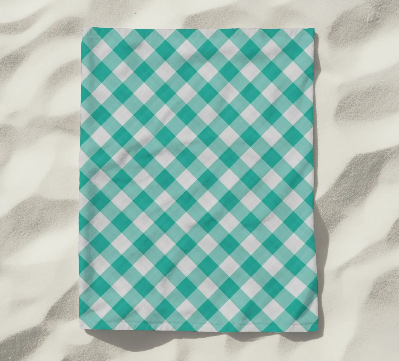 Gingham in acqua telo mare da Happy Littles