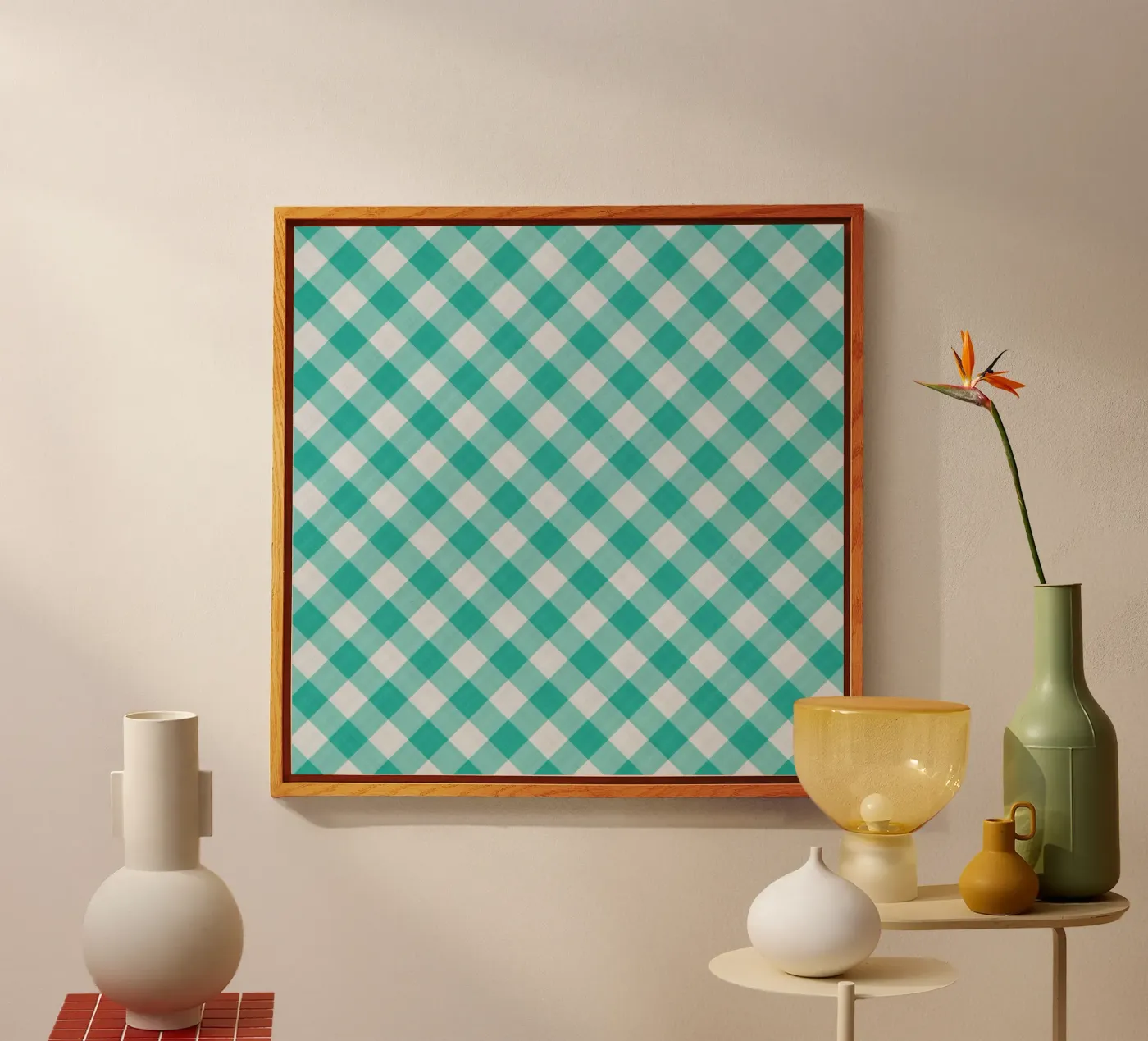 Gingham in Aqua plexiglass da Happy Littles