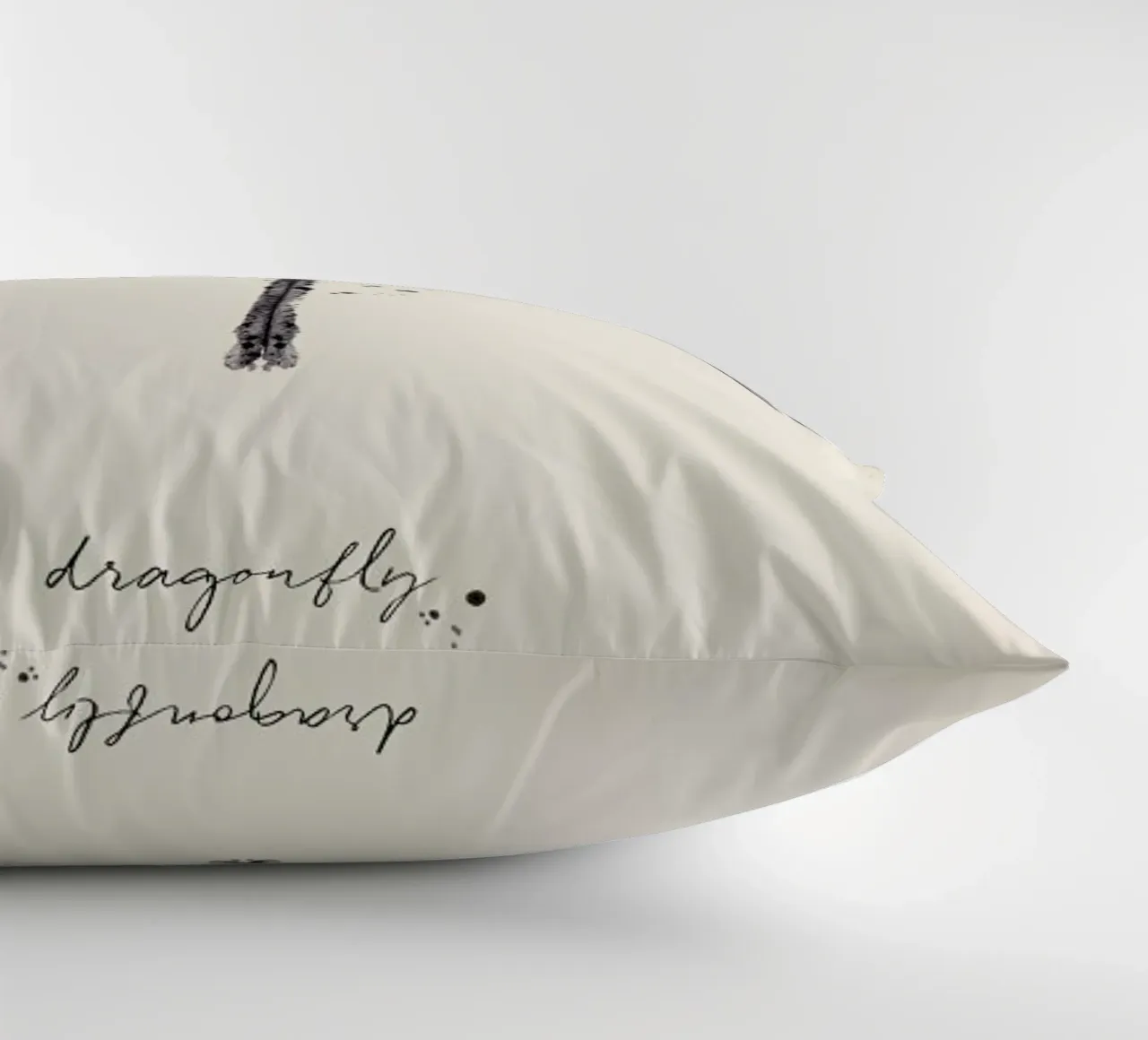 Ink Dragonfly Black & White cuscino da Flora & Fauna