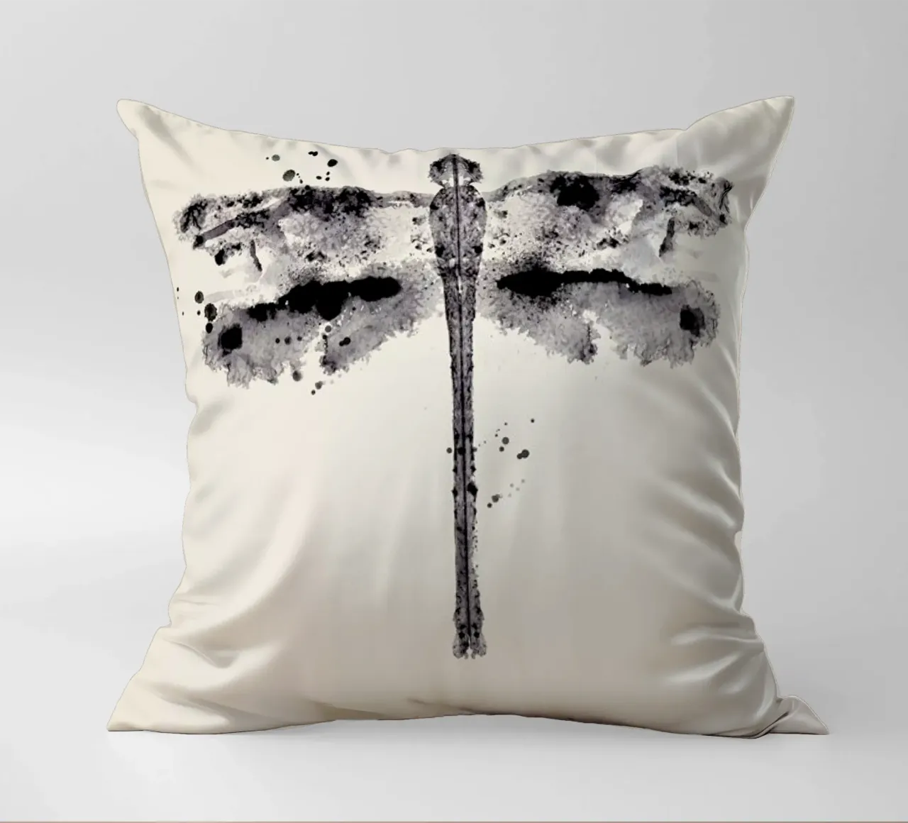 Ink Dragonfly Black & White cuscino da Flora & Fauna