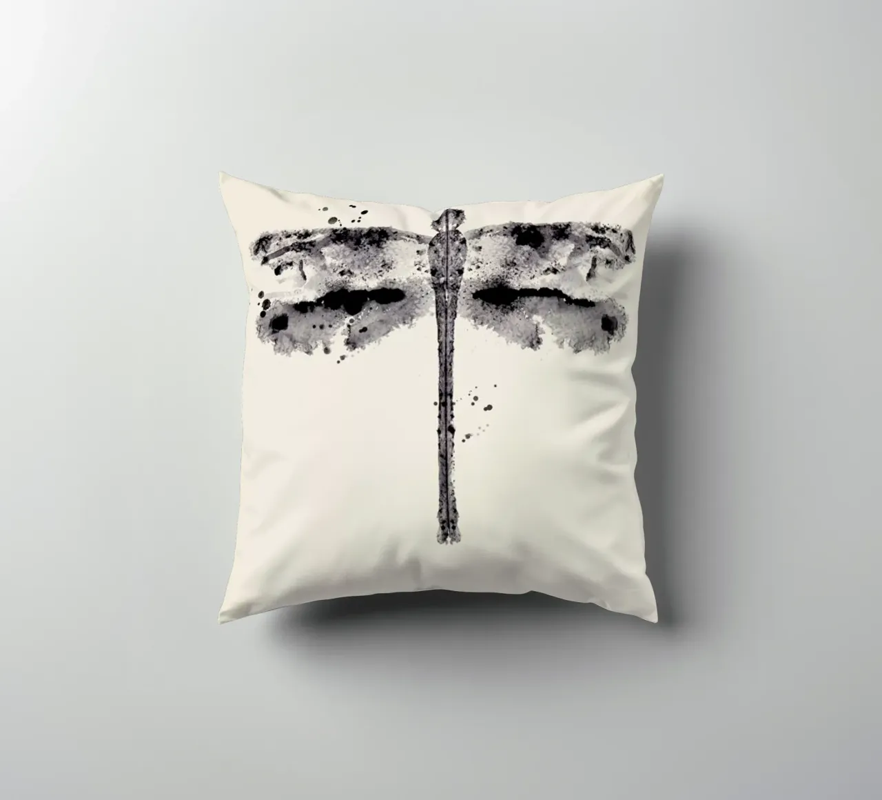 Ink Dragonfly Black & White cuscino da Flora & Fauna