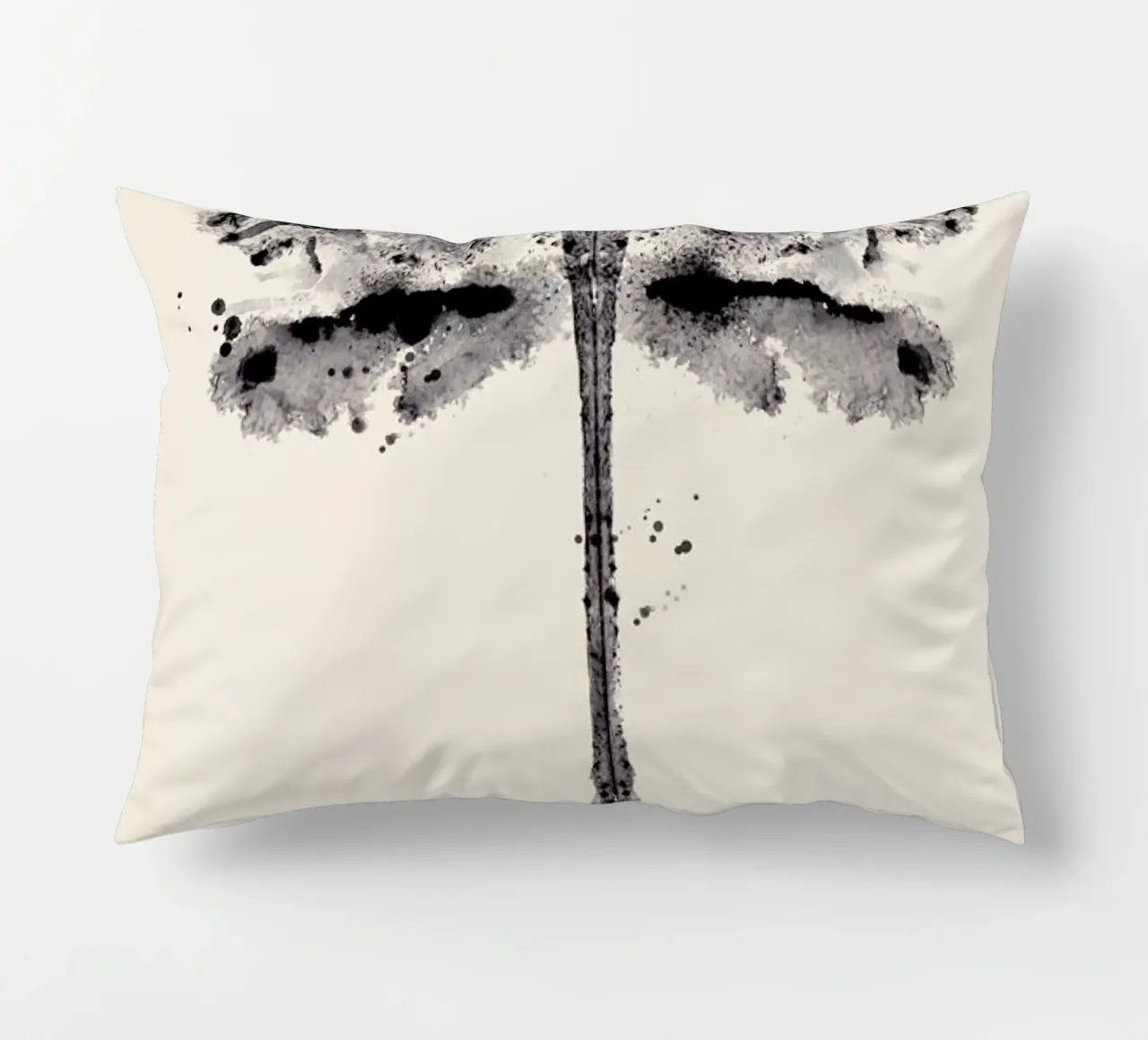 Ink Dragonfly Black & White cuscino da Flora & Fauna
