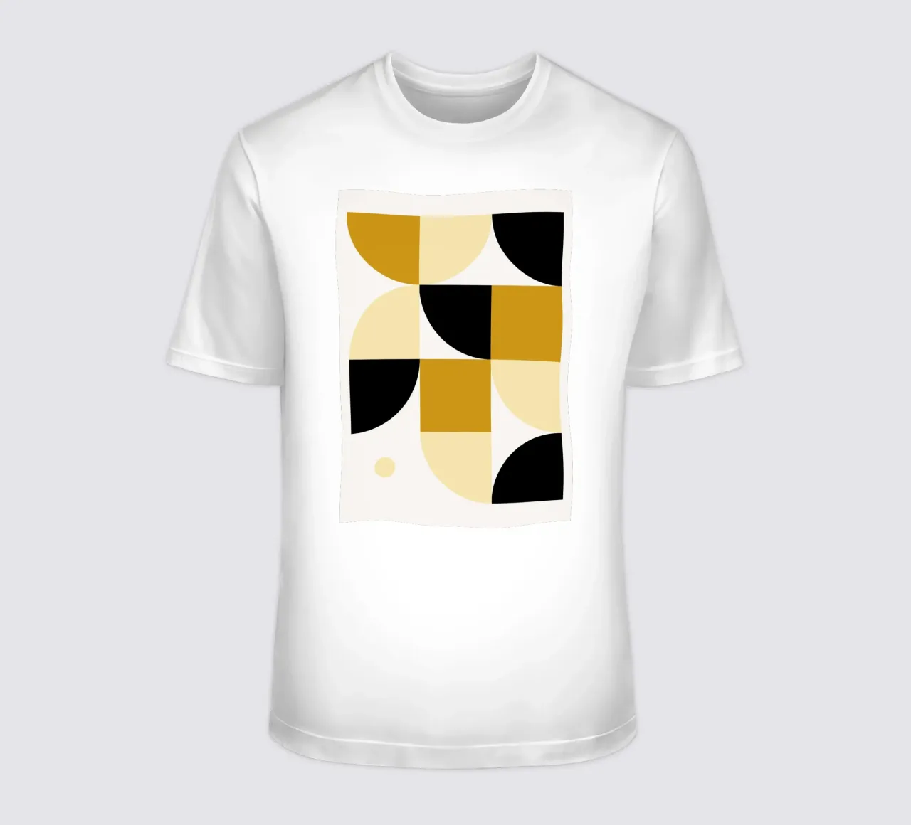 "L'Or de Cajamarca" - Mid-Century Geometric Abstract Art t-shirt by NorwesClub