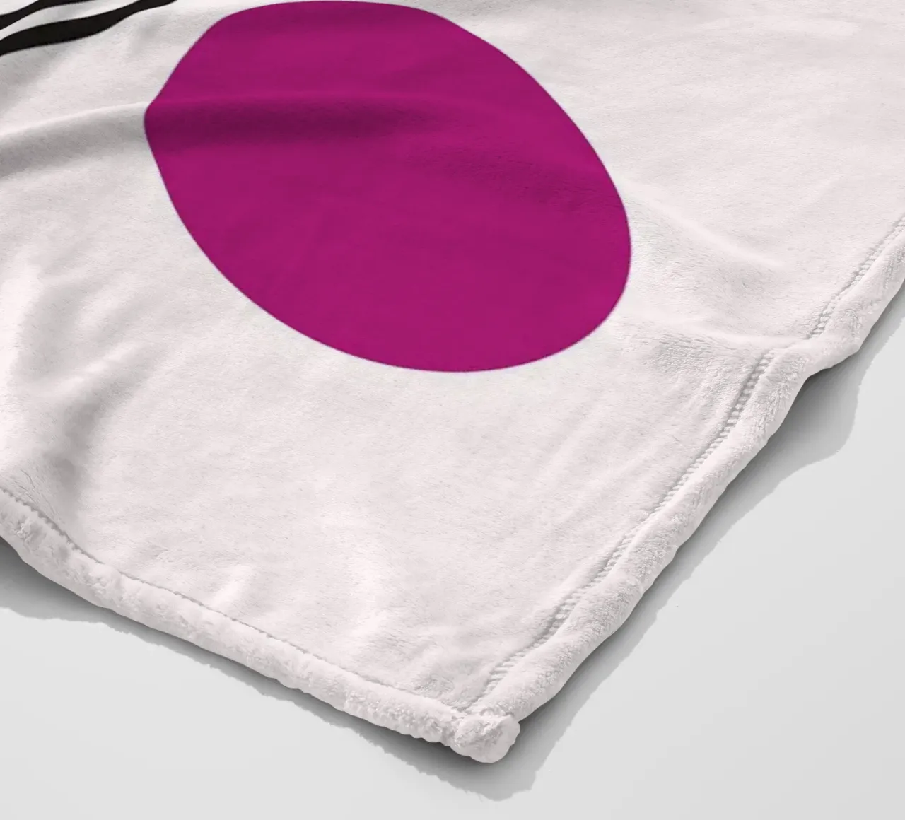 Roze & Zwart Geometrische Harmonie - Moderne Abstracte Kunstdruk fleecedeken van NorwesClub