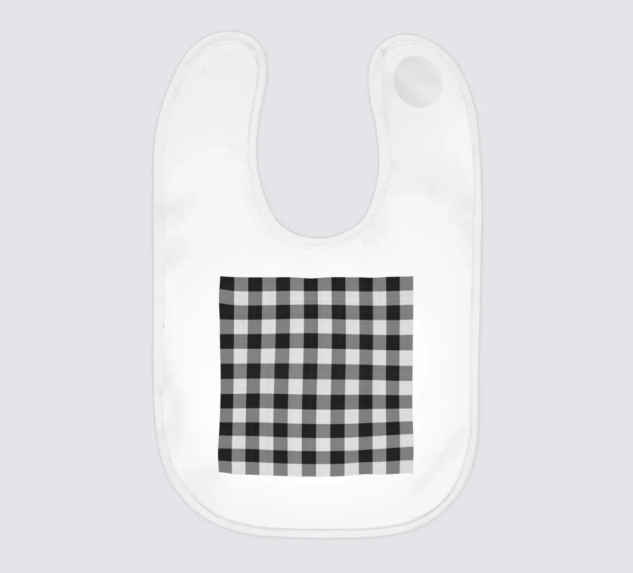 Gingham in nero grande bavaglino da Happy Littles