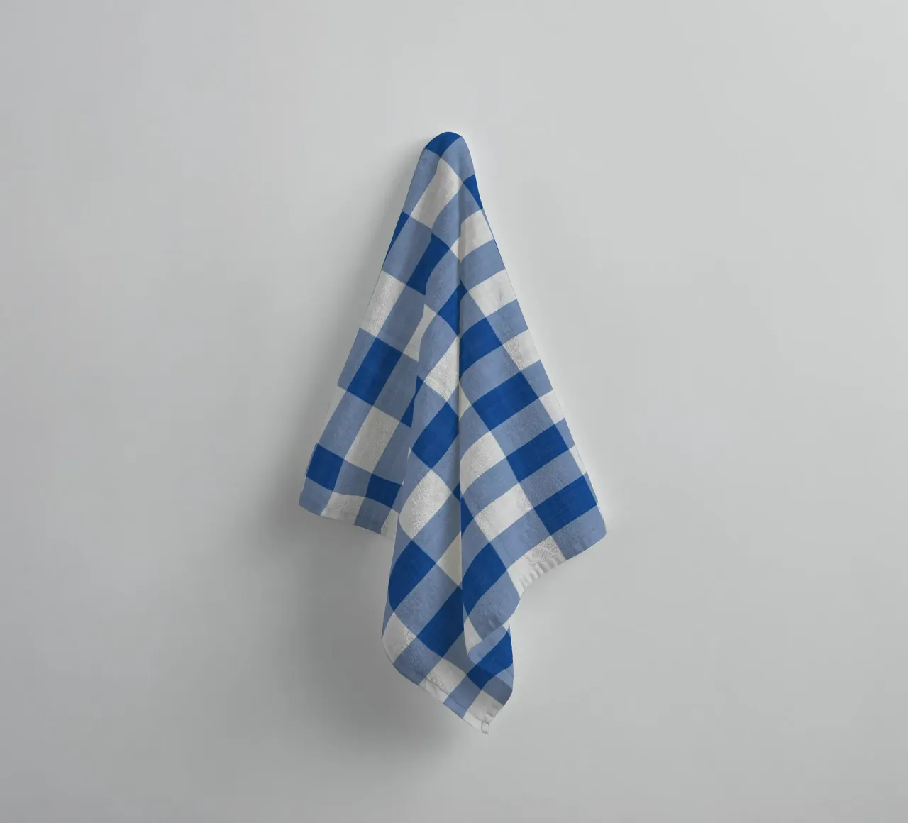 Gingham in blu grande asciugamano da bagno da Happy Littles