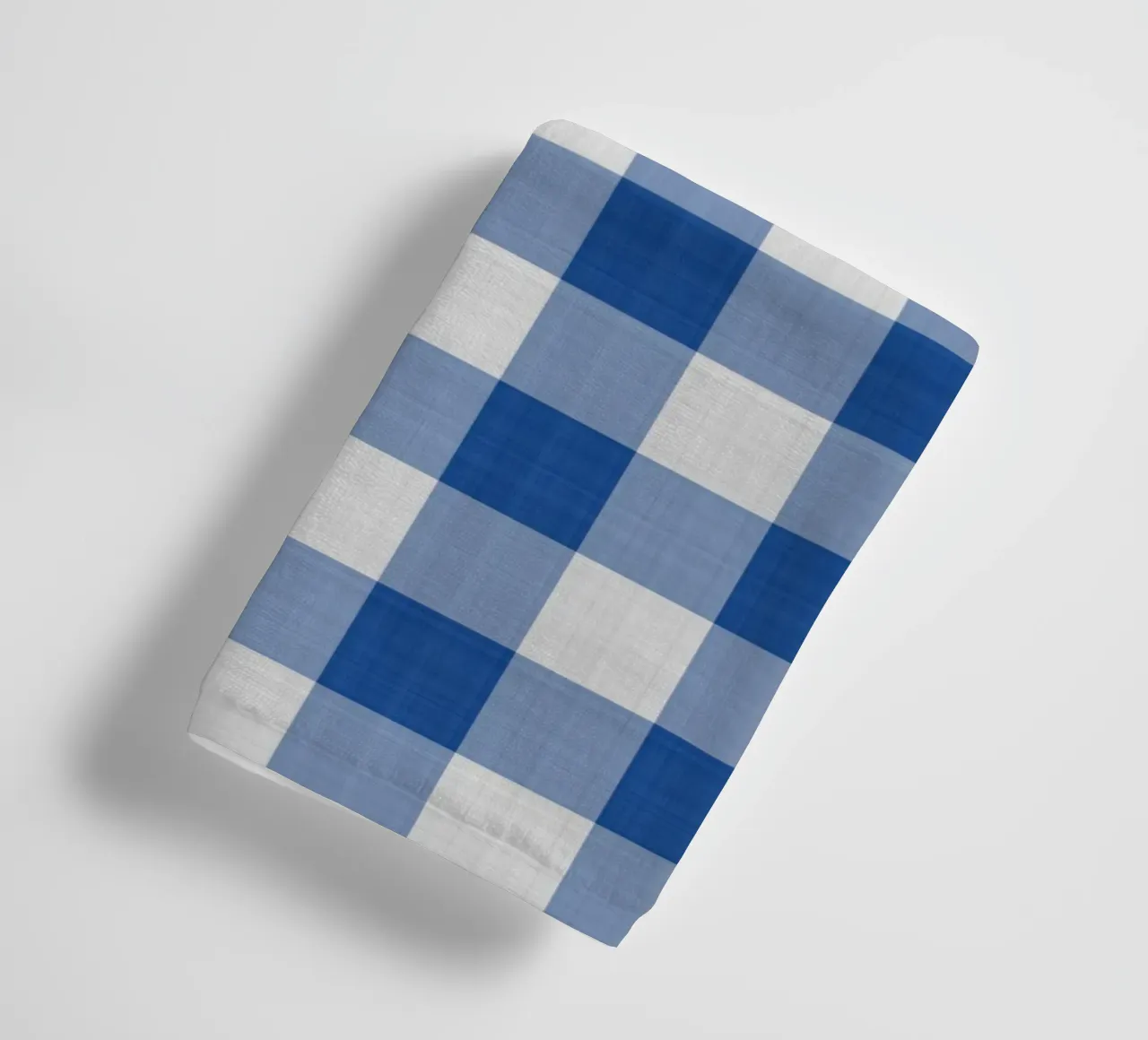 Gingham in blu grande asciugamano da bagno da Happy Littles