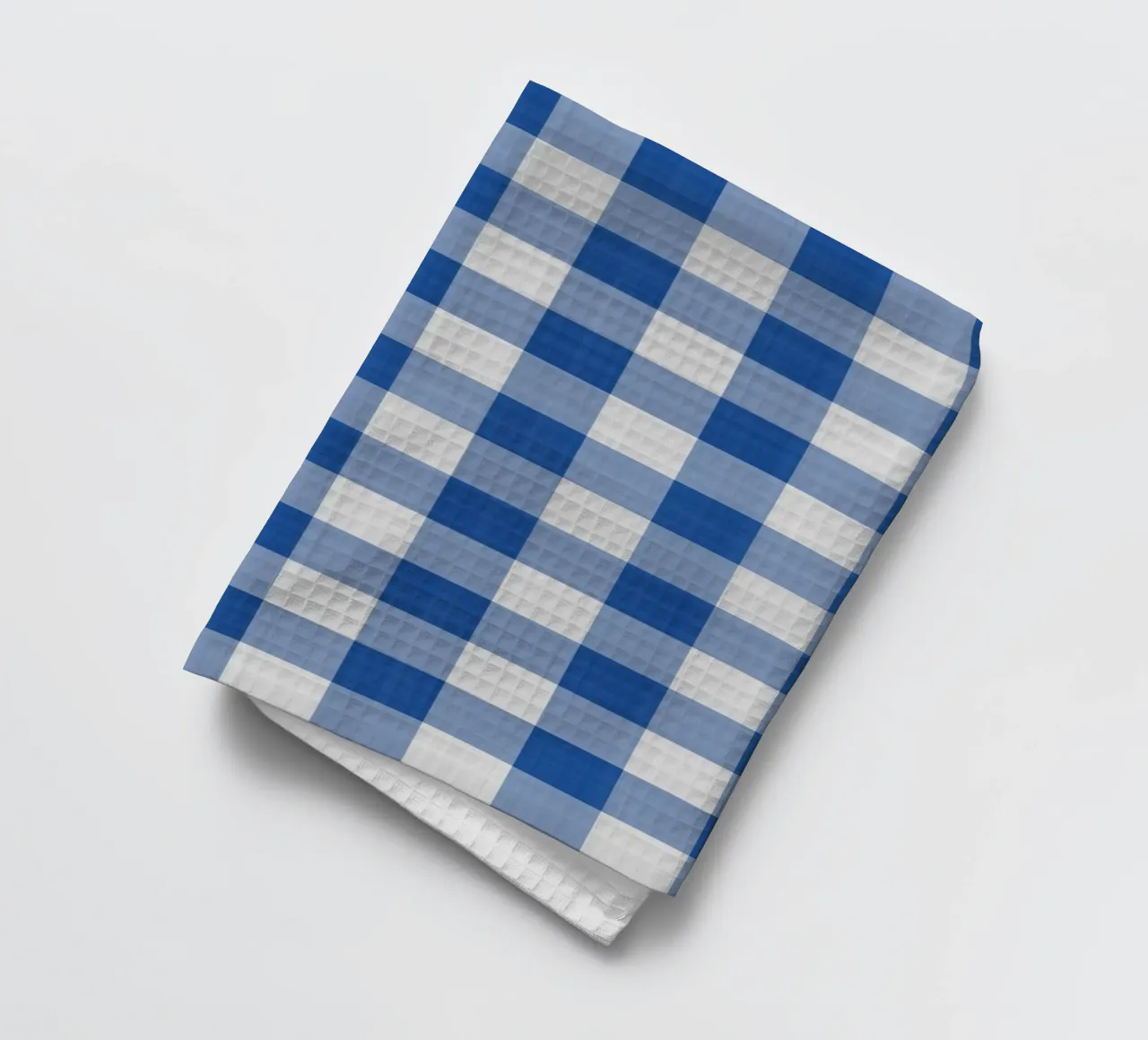 Vichy en bleu large torchon de Happy Littles