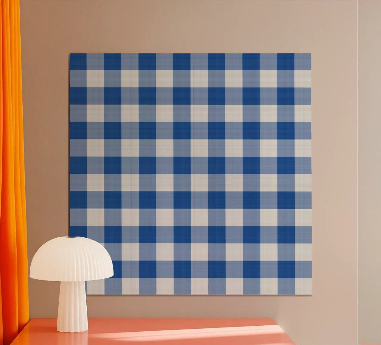 Gingham in blu grande carta hahnemühle da Happy Littles