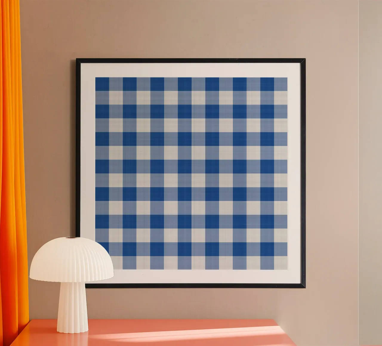 Gingham in blu grande carta hahnemühle da Happy Littles