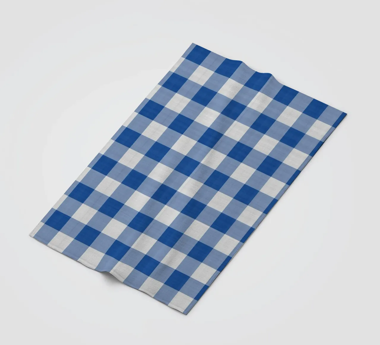 Gingham in blu grande coperta in pile da Happy Littles