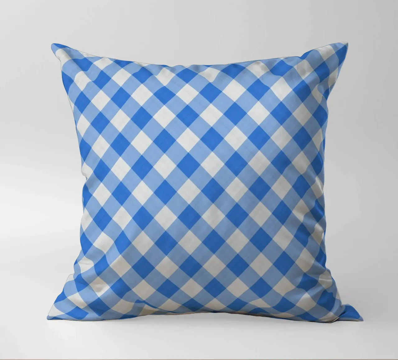 Gingham in blu cuscino da Happy Littles