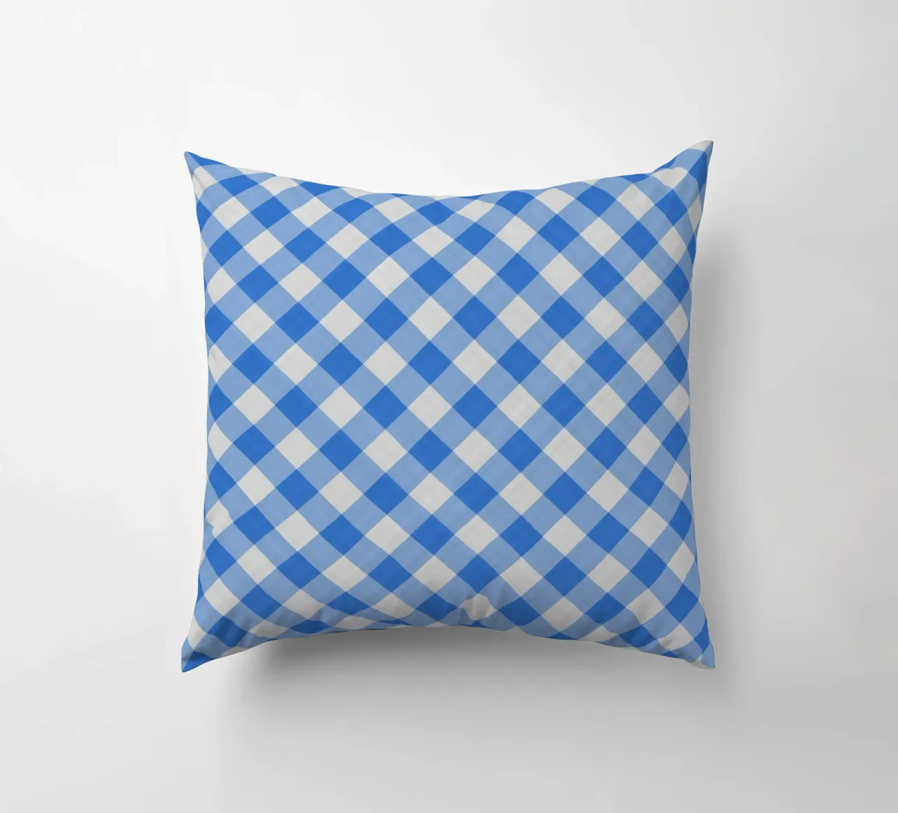 Gingham in blu cuscino da Happy Littles