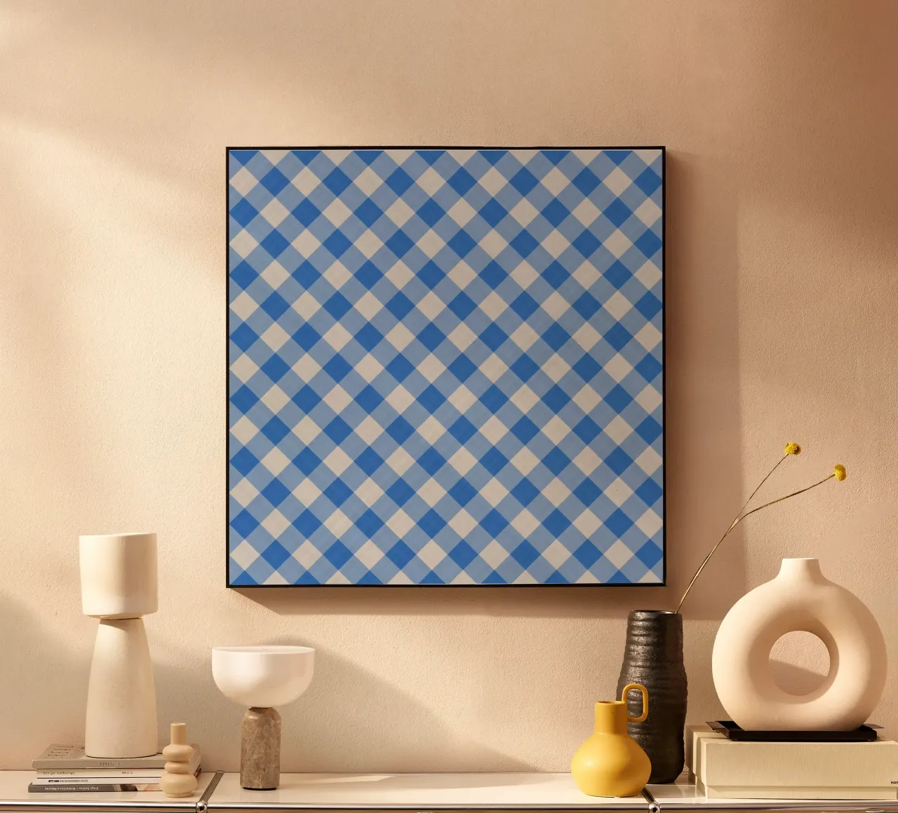Gingham in blu plexiglass da Happy Littles