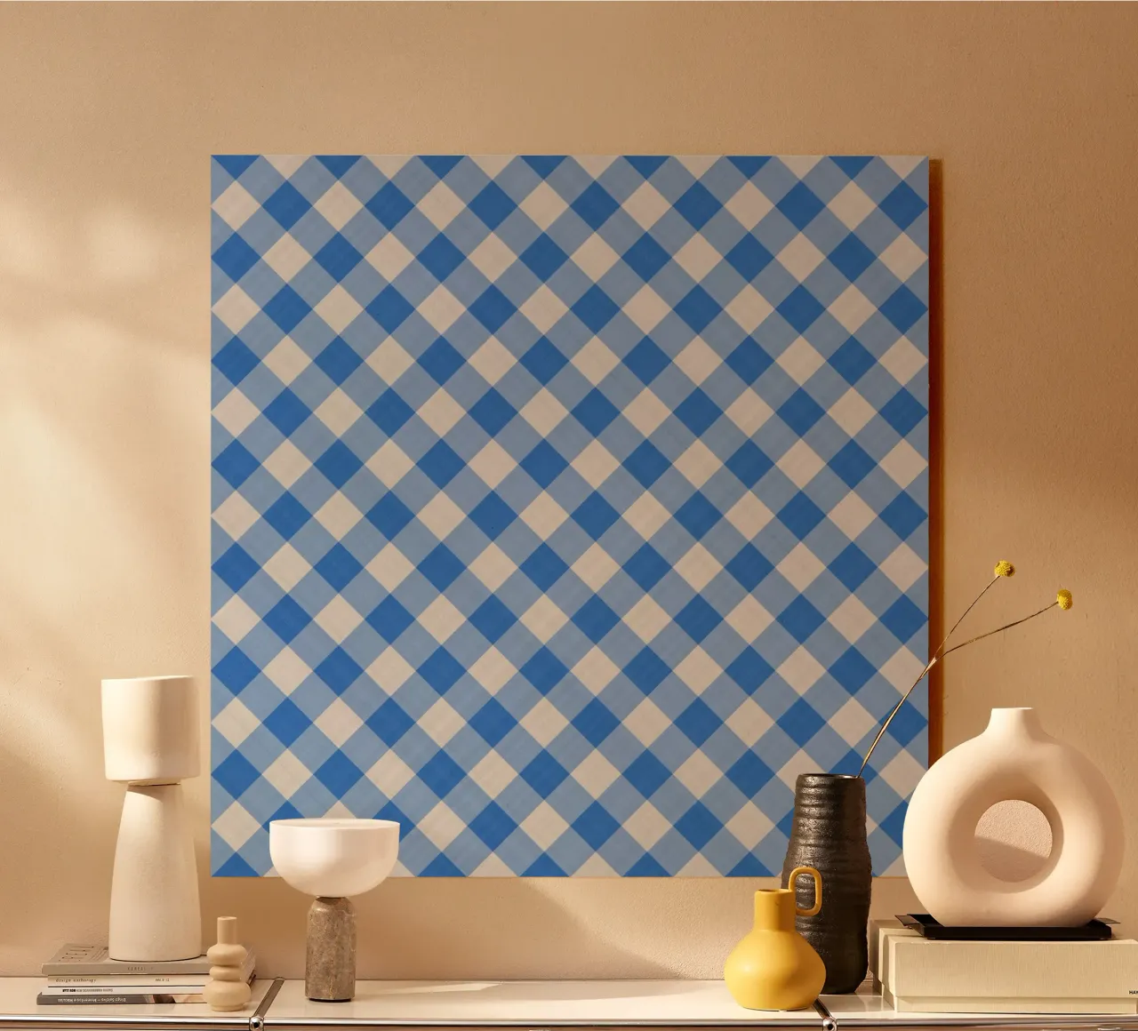 Gingham in blu plexiglass da Happy Littles