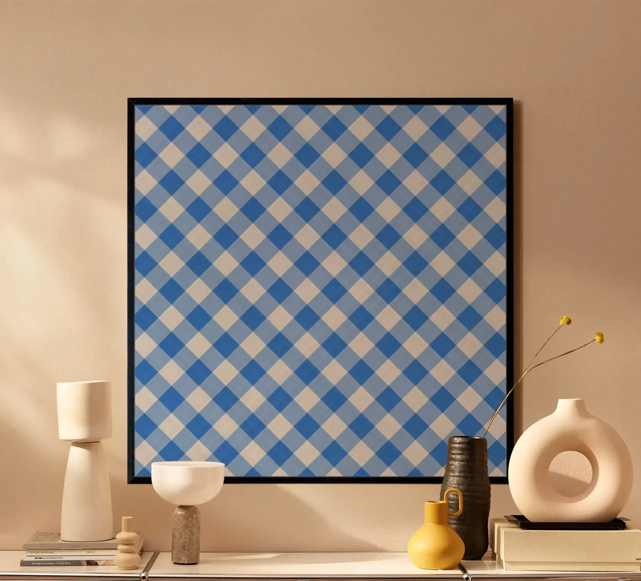 Gingham in Blue poster da Happy Littles