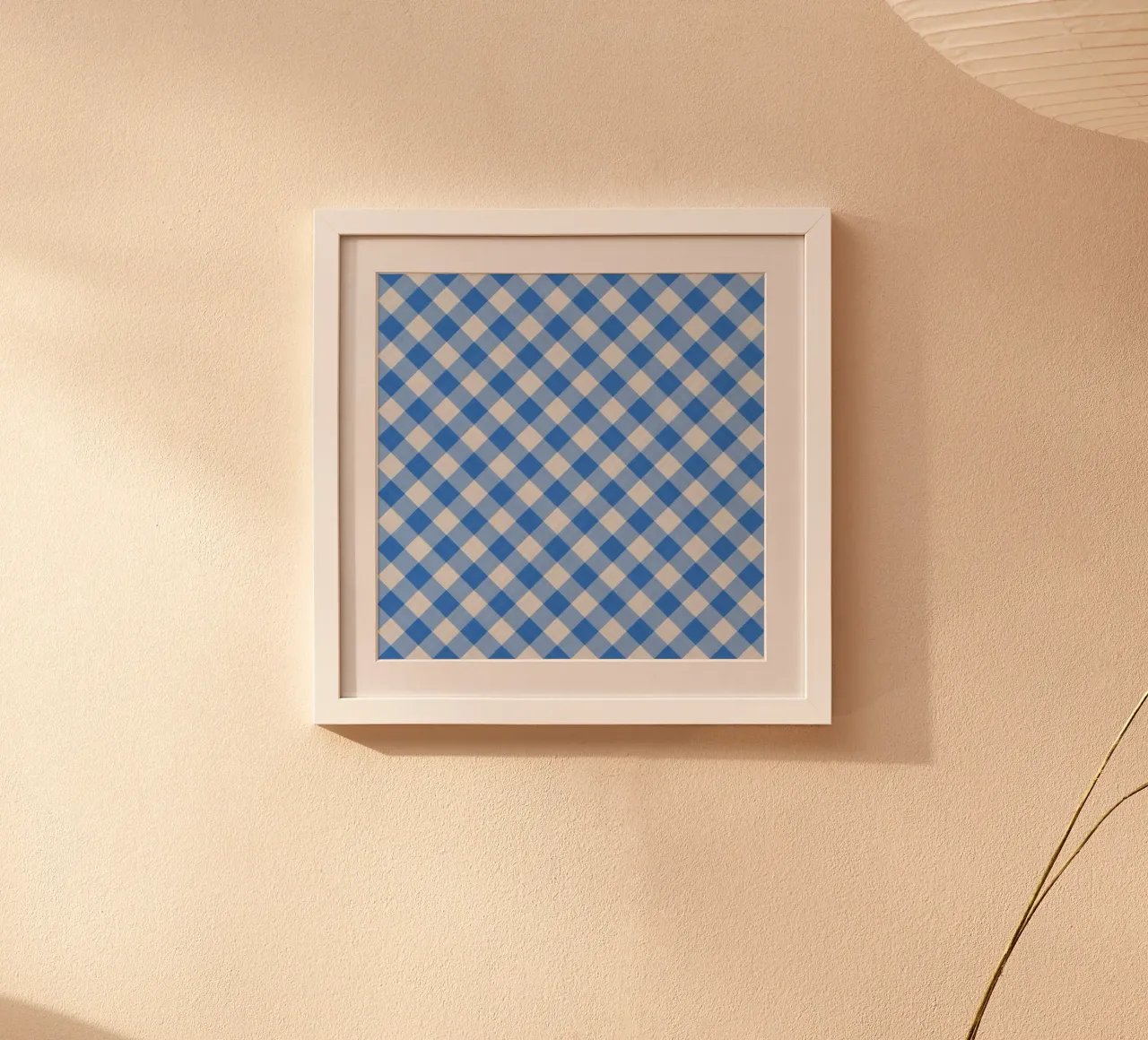 Gingham in Blue poster da Happy Littles