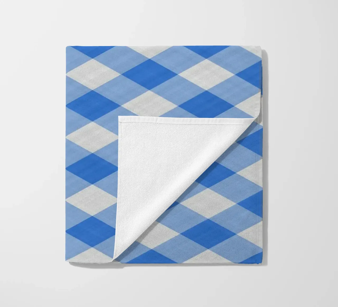 Gingham in blu telo mare da Happy Littles