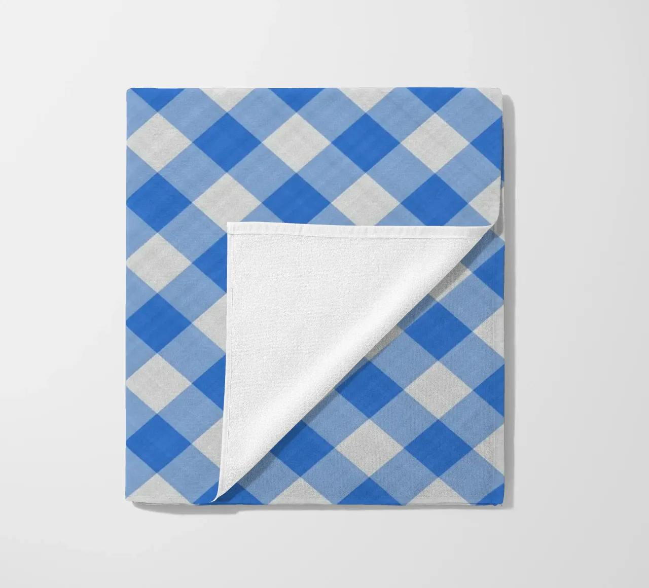 Gingham in blu telo mare da Happy Littles