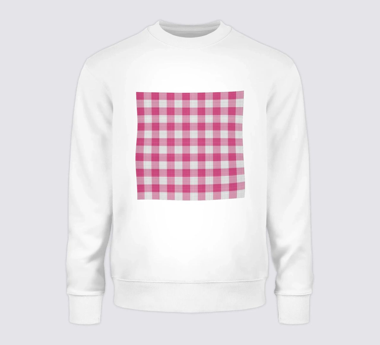 Gingham in rosa intenso grande felpa da Happy Littles