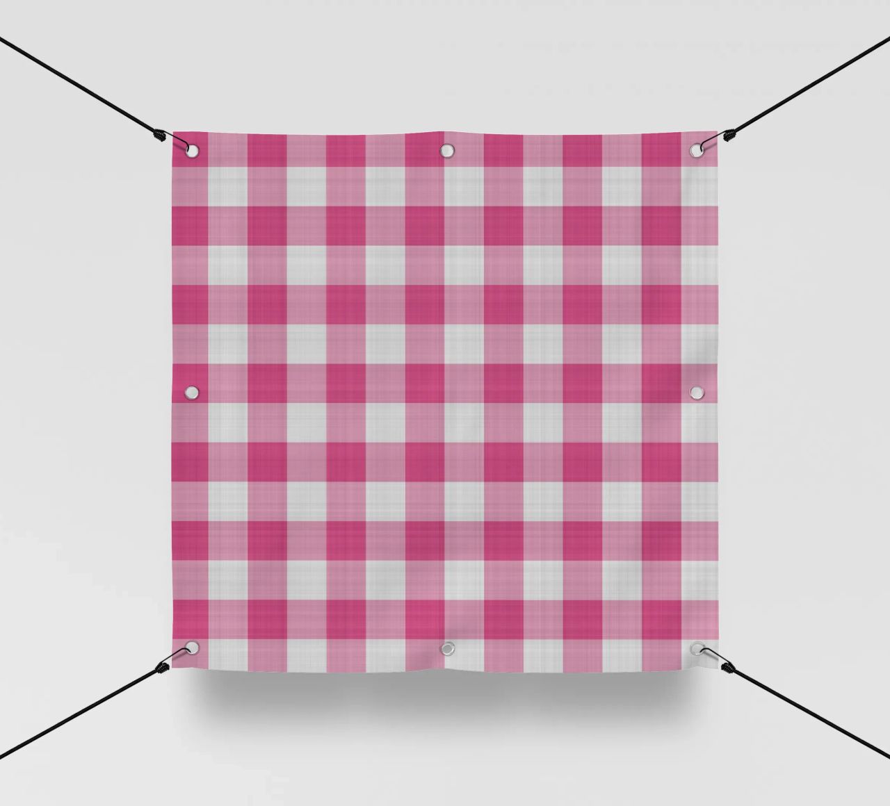 Gingham in rosa intenso grande telo in pvc da Happy Littles