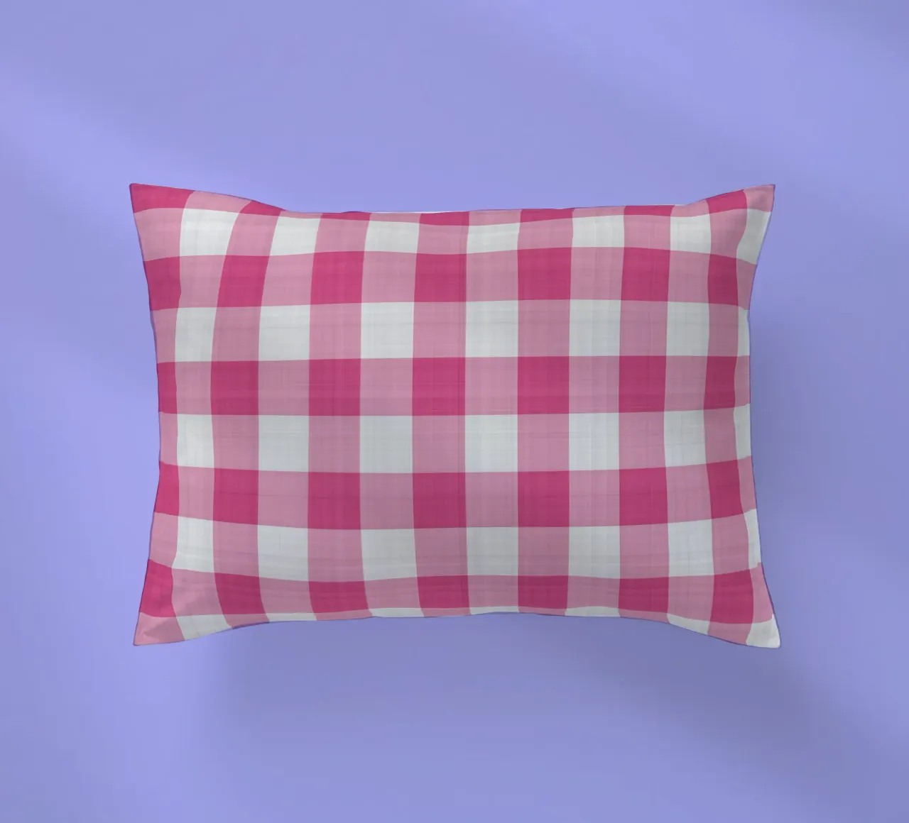 Gingham in rosa intenso grande cuscino da Happy Littles