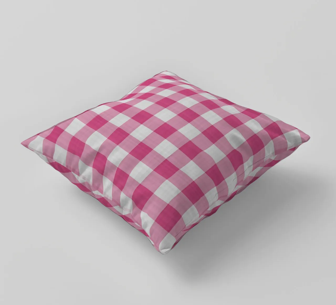 Gingham in rosa intenso grande cuscino da Happy Littles