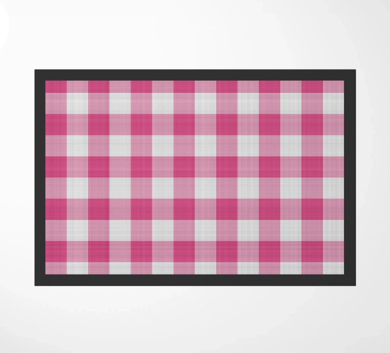 Gingham in rosa intenso grande zerbino da Happy Littles