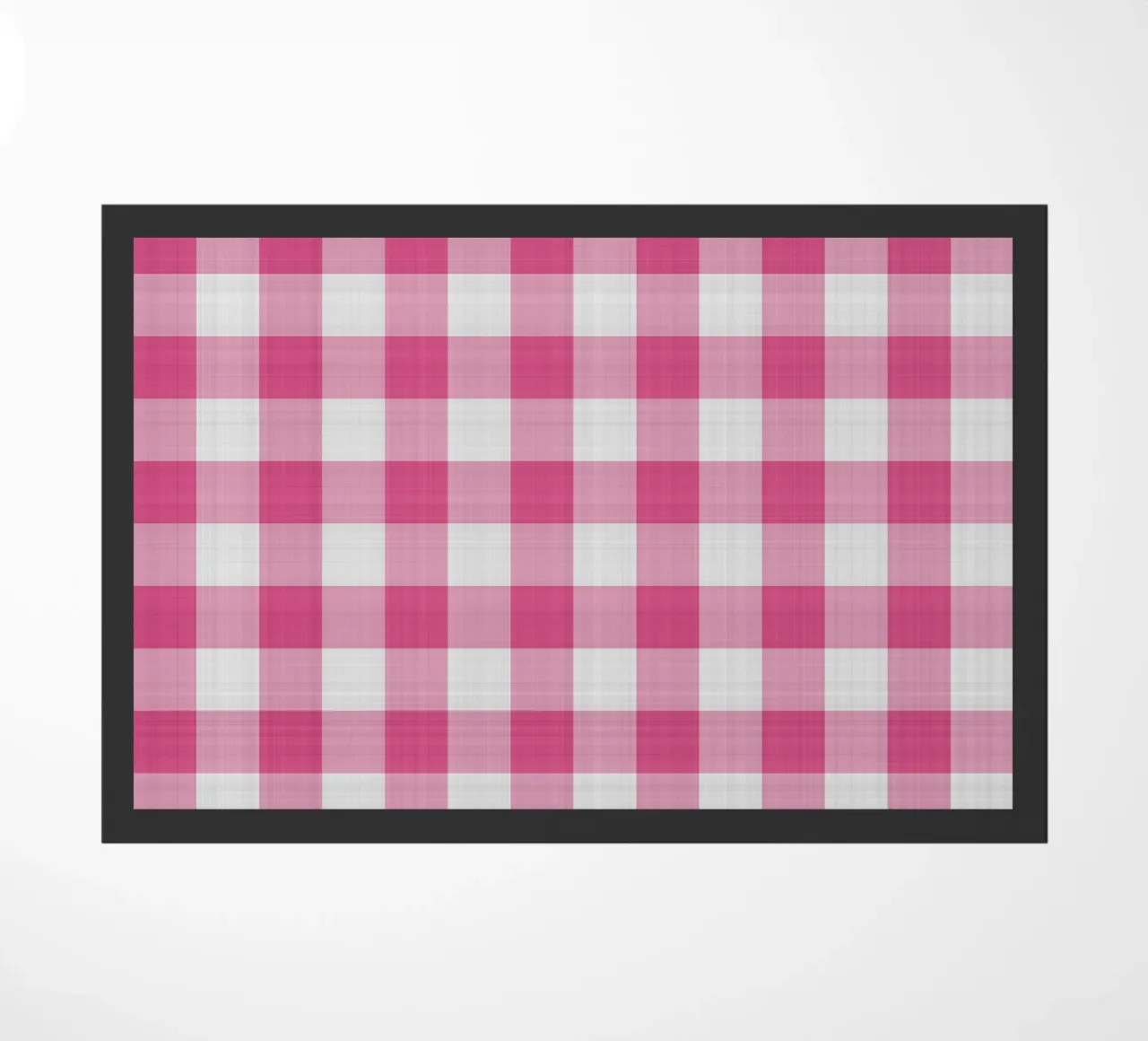Gingham in rosa intenso grande zerbino da Happy Littles