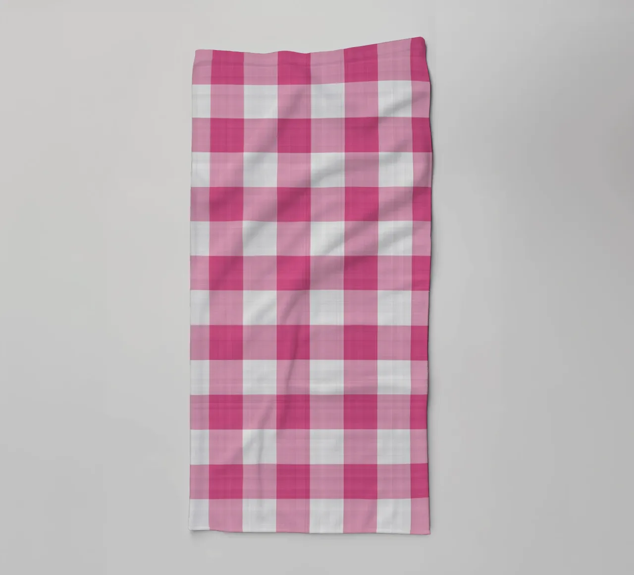 Gingham in rosa intenso grande asciugamano da bagno da Happy Littles