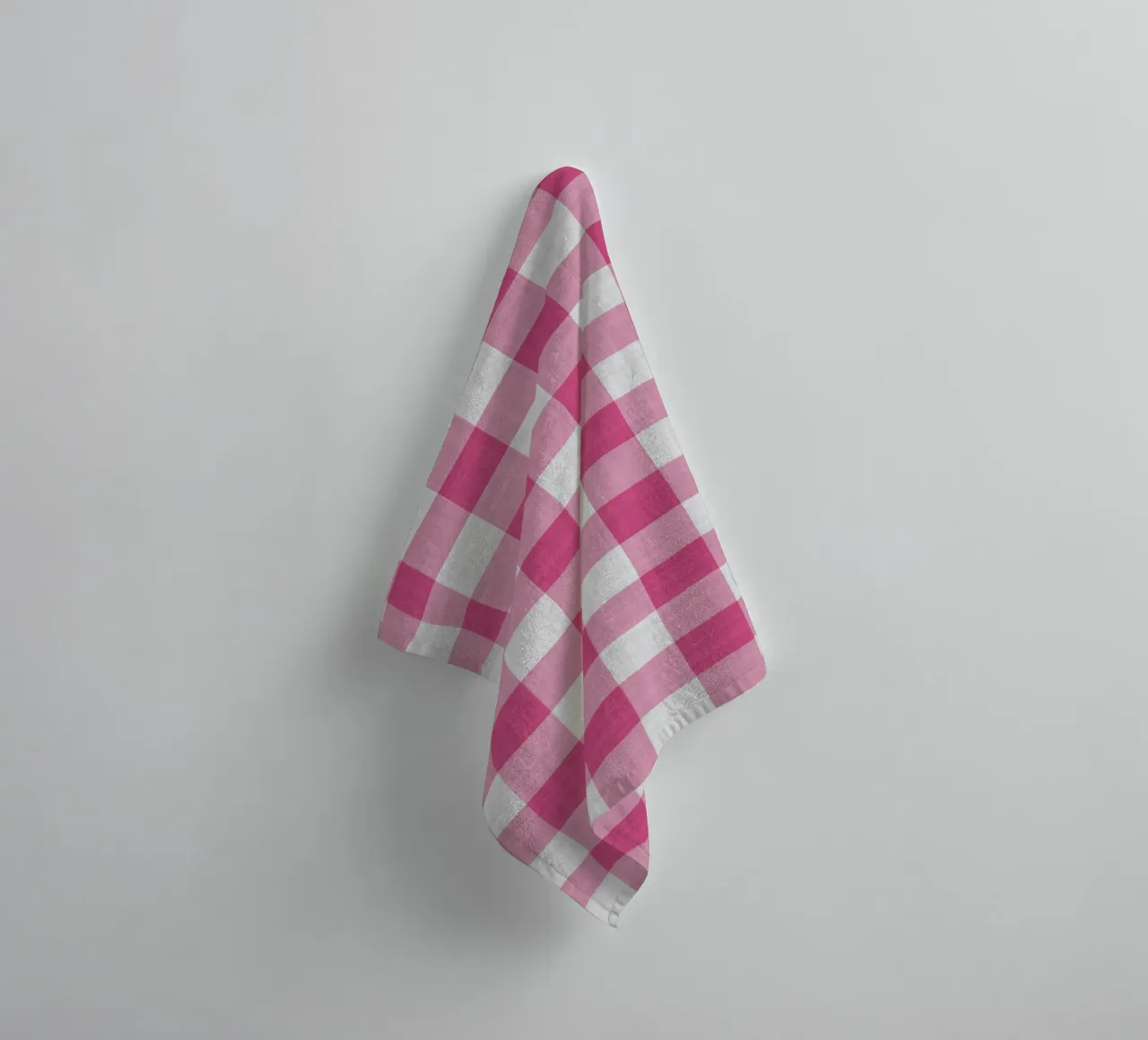 Gingham in rosa intenso grande asciugamano da bagno da Happy Littles
