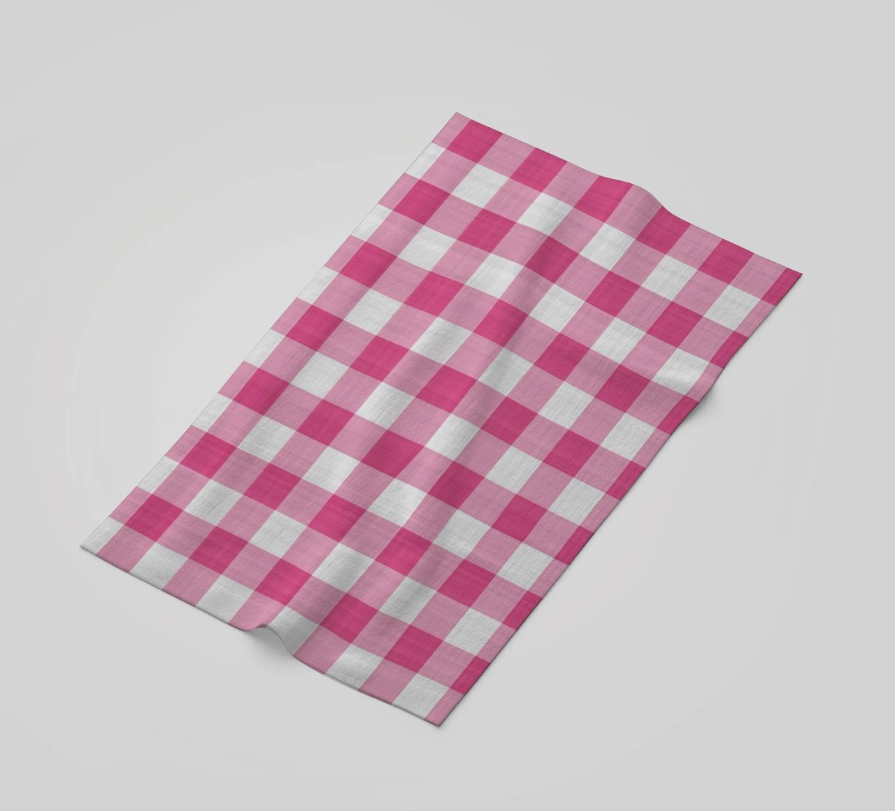 Gingham in rosa intenso grande telo mare da Happy Littles