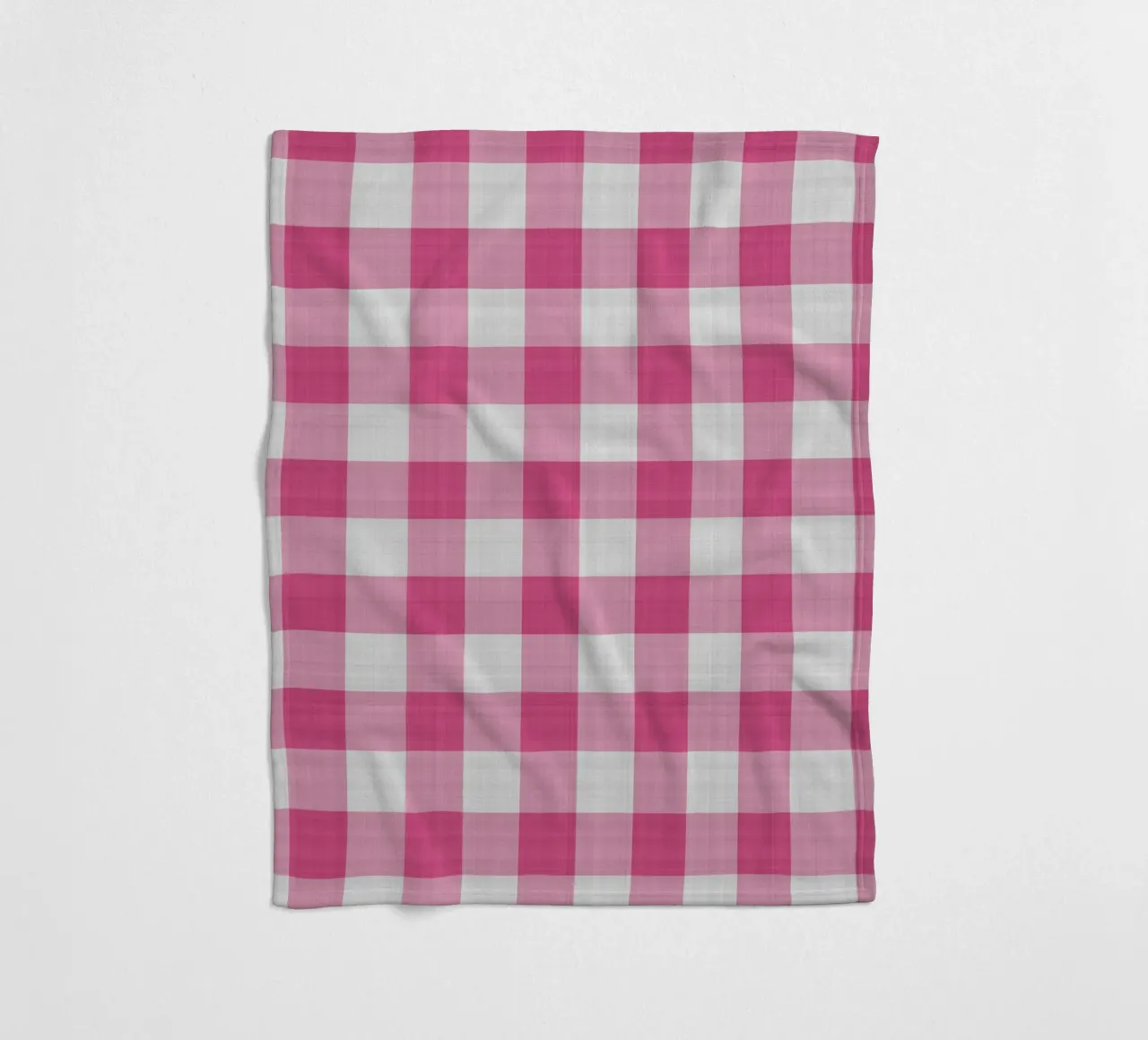 Gingham in rosa intenso grande coperta in pile da Happy Littles