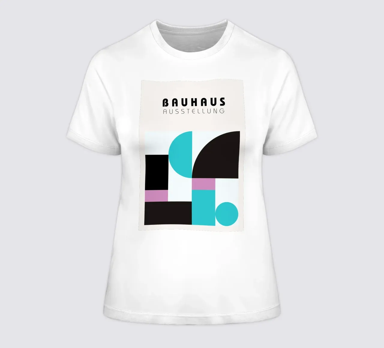 Bauhaus Tentoonstelling Geometrie - Moderne Abstracte Kunstdruk dames t-shirt getailleerd van NorwesClub