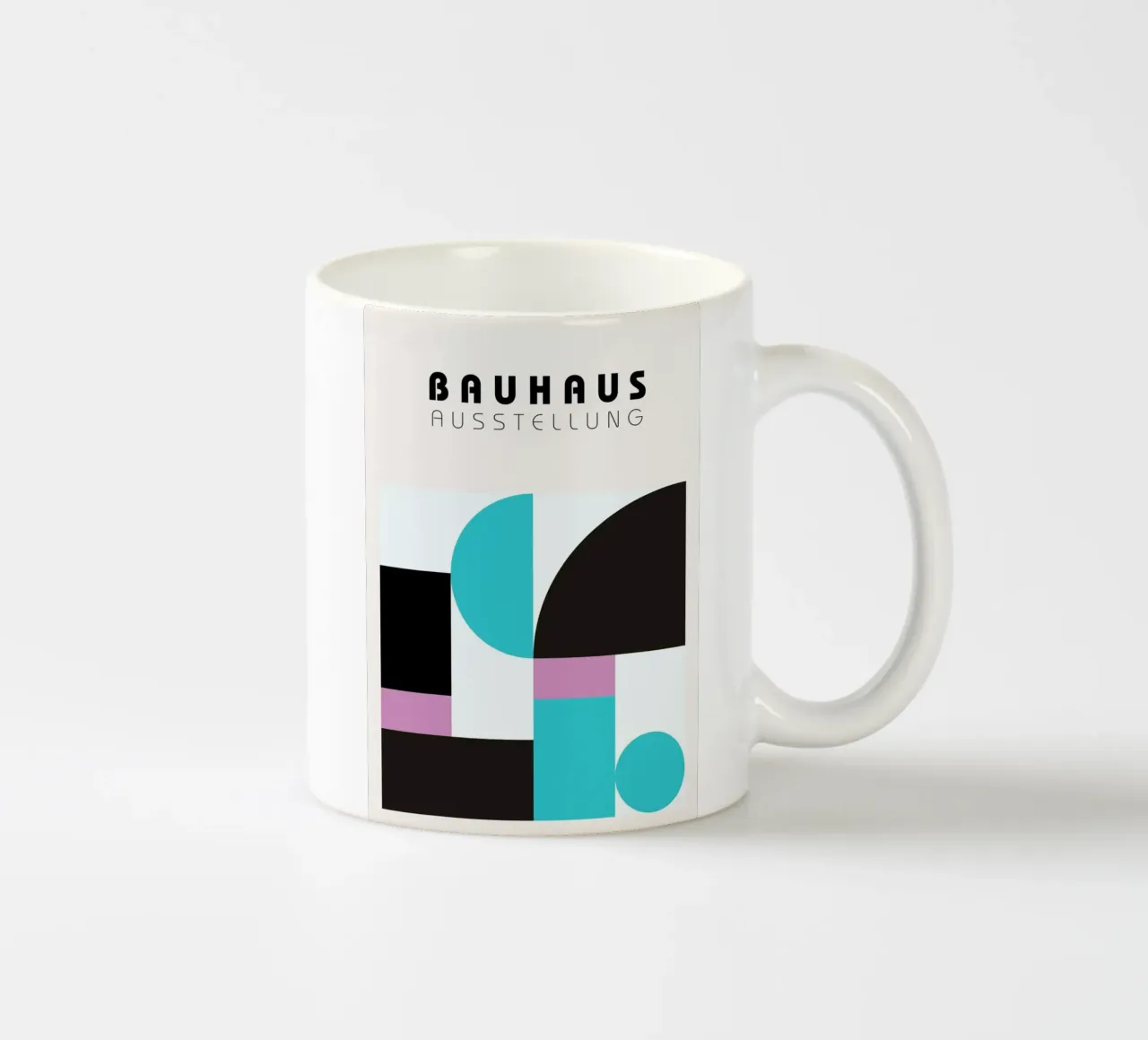 Bauhaus Exhibition Geometry - Modern Abstract Art Print ceramic mug by NorwesClub