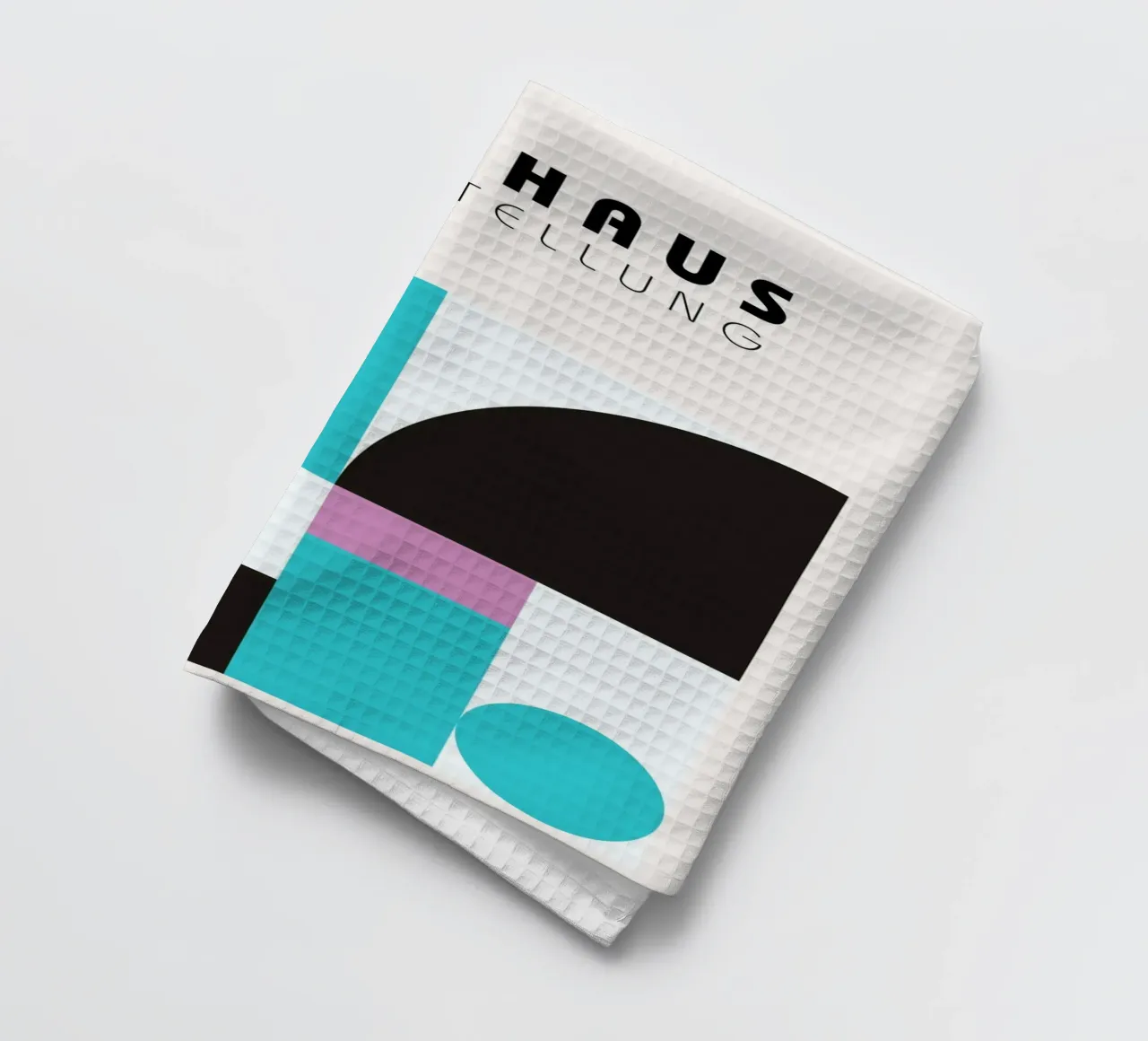 Bauhaus Tentoonstelling Geometrie - Moderne Abstracte Kunstdruk theedoek van NorwesClub