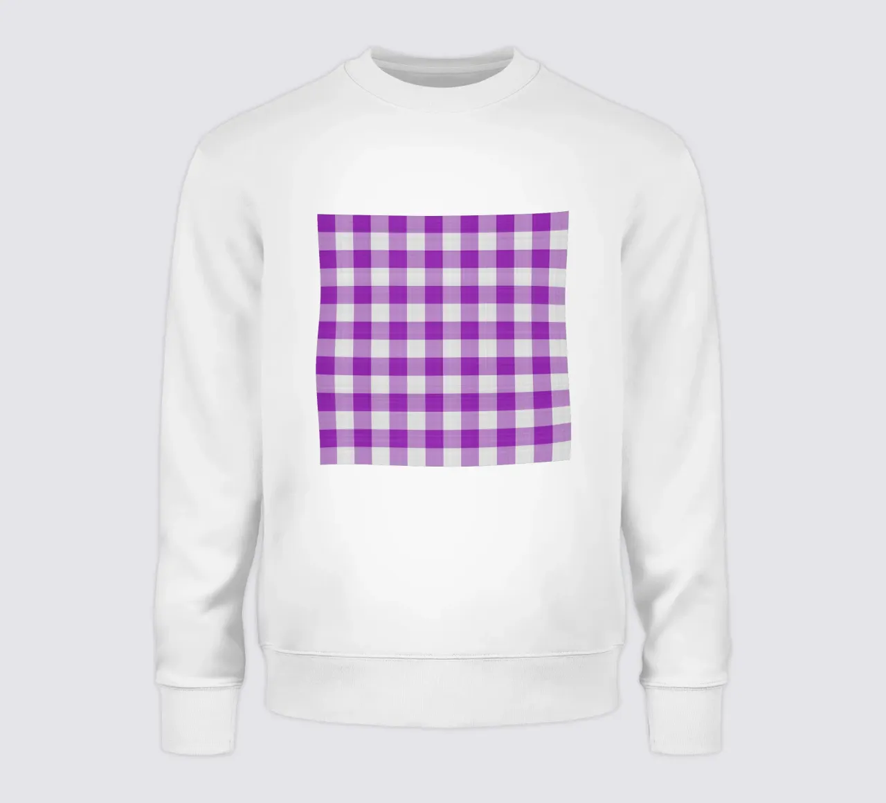 Gingham in viola chiaro grande felpa da Happy Littles