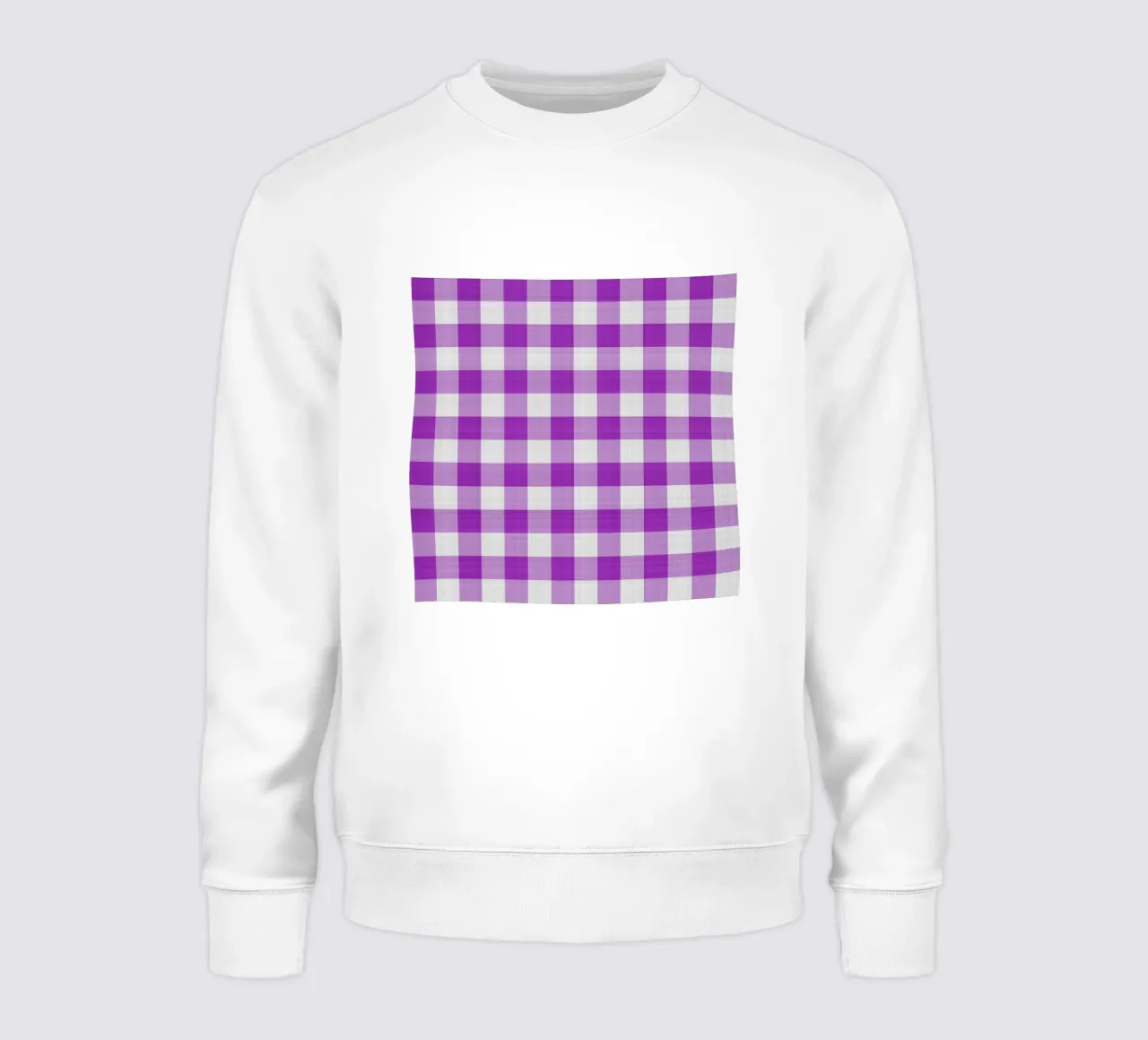 Gingham in Hellviolett Groß Sweatshirt von Happy Littles