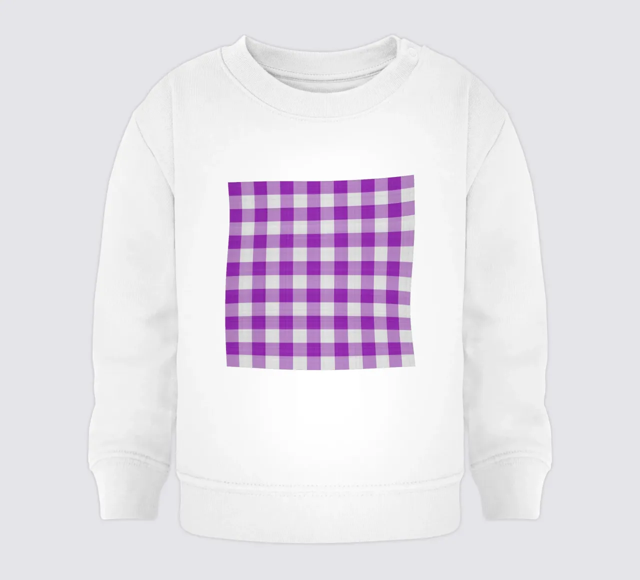 Vichy en violet clair Large sweat pour bébé de Happy Littles