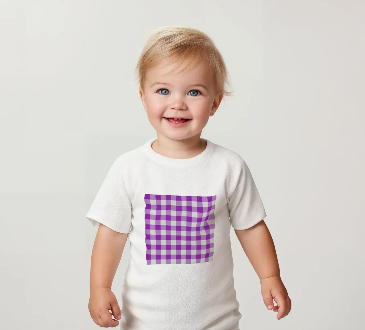 Guinga en morado claro grande camiseta de bebé de Happy Littles