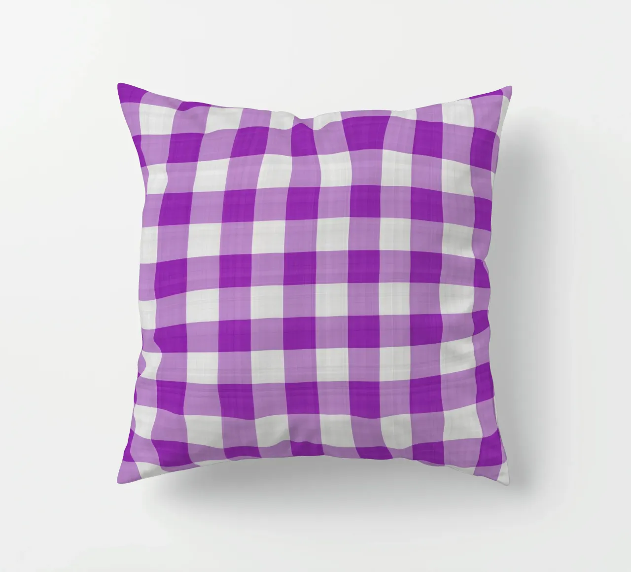 Gingham in viola chiaro grande cuscino da Happy Littles