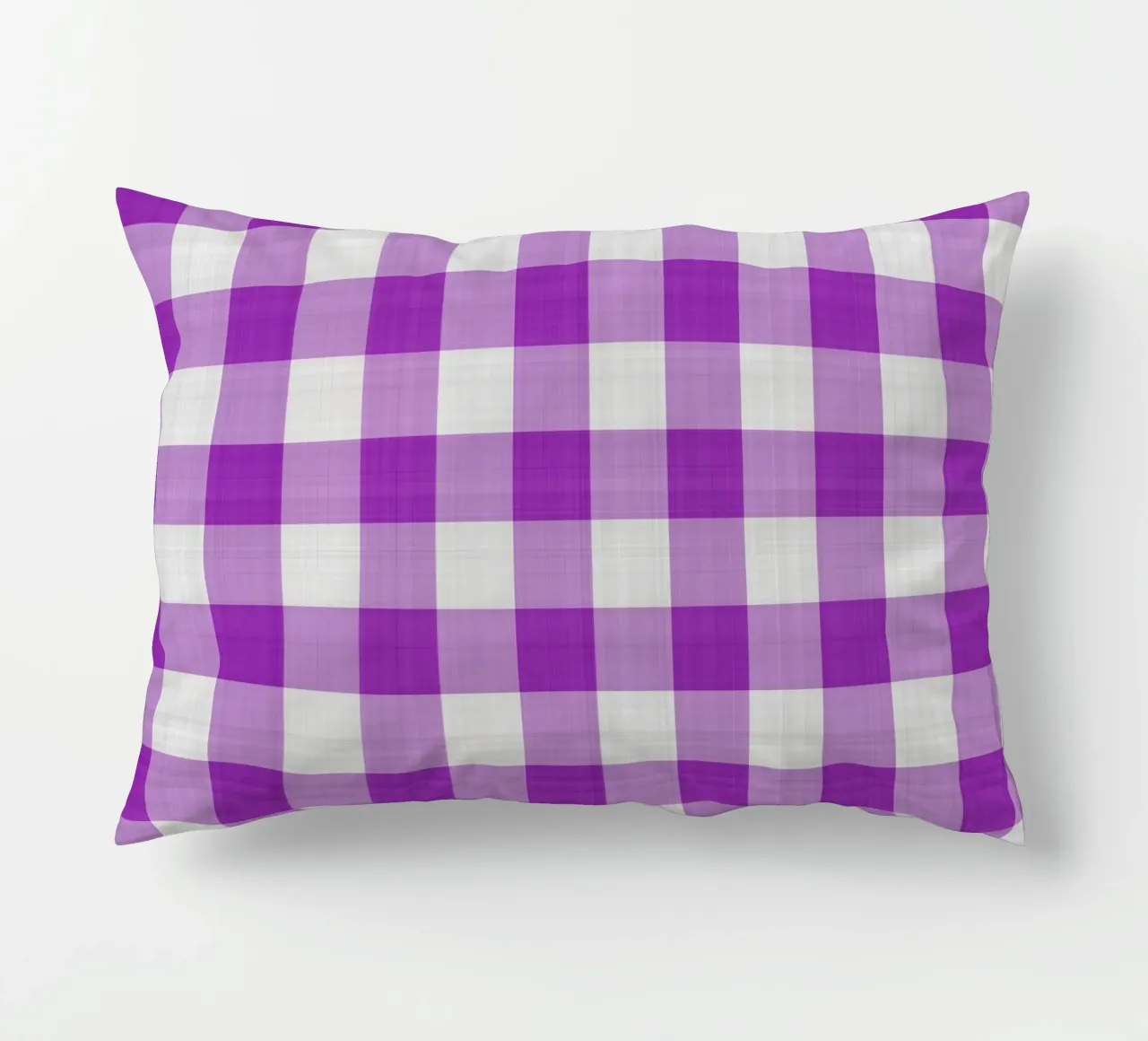 Gingham in Hellviolett Groß Kissen von Happy Littles